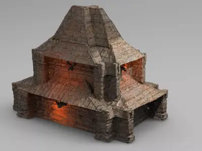 Lizard Town Hall Tower  3D model