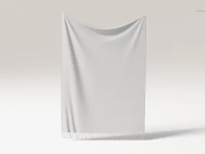 Fringed Tapestry Blanket 3D Model 3D model