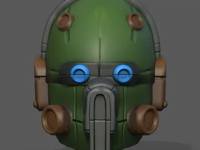 Helmet military combat soldier armor scifi  Low-poly 3D model get