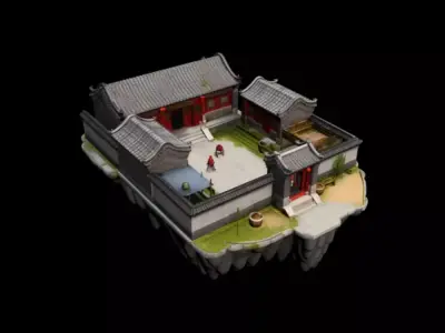 courtyard 3D model