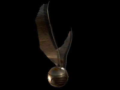 Harry Potter Golden Snitch Ball 3D model