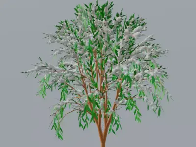 Snow covered tree 3D model