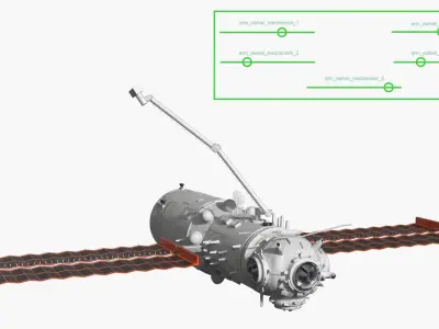  Tiangong Tianhe Main Module with Solar Panels Rigged 