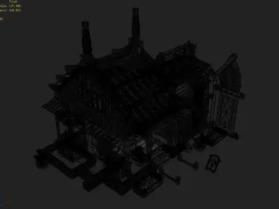 Game Gang Building - Intermediate College 3D model