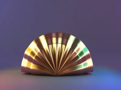 shell candle with many pearls 3D print model