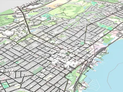 Cityscape Burlington Vermont USA 3D model