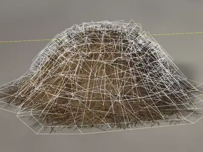 Hay Pile Low-poly 3D model
