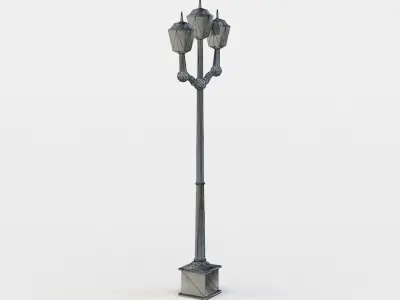 Street light Low-poly 3D model 40