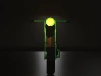 Low-poly motorcycle Free low-poly 3D model