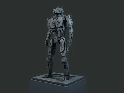 robot rigged design  3D model