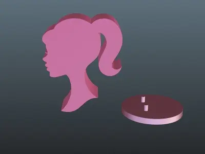 Barbie lamp 3D print model