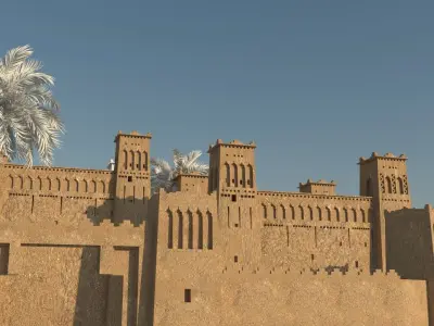Morocco traditionnel building 3D model