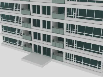 Hotel Building 3D model 113