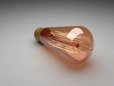Edison Light Bulb E26 3D model