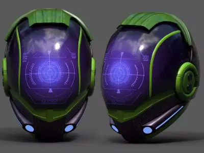 Helmet scifi fantasy armor develop fantasy combat military  Low-poly 3D model