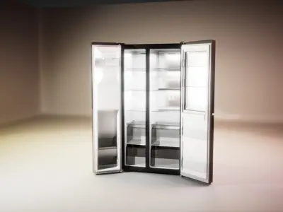 Samsung Refrigerator RS5000DC with inner stuffs Low-poly 3D model