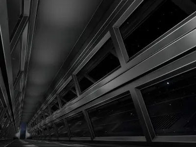 Sci Fi Tunnel 3D model 36
