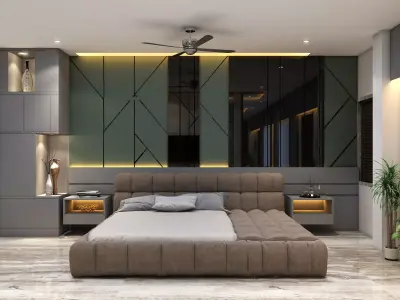 MASTER BEDROOM    Ready to Render Scene 3D model