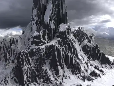 Mount Olympus mountain 1  3D model