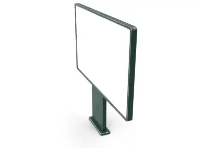 Street Advertising Billboard 18 Low-poly 3D model