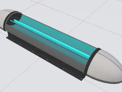 Sci-Fi Bridge Low-poly 3D model