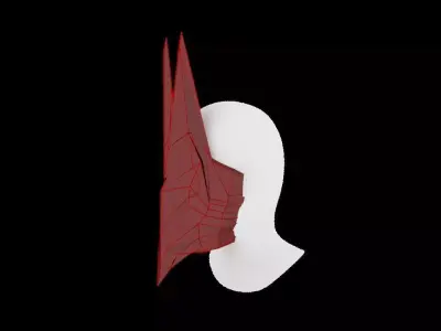 Low Poly CyberPunk Mask Low-poly 3D model