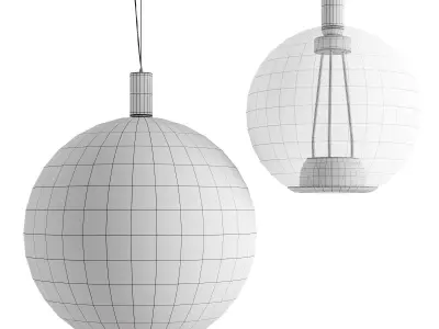 Cattelan Italia Paris Ceiling Lamp 3D model