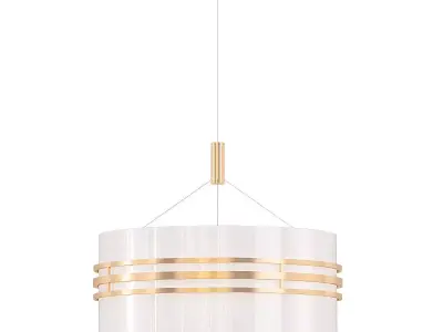 Roulette pendant light - gold 3D model