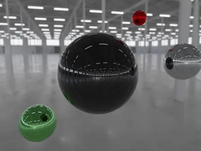 HDRI - Industrial Warehouse Interior 5b Texture