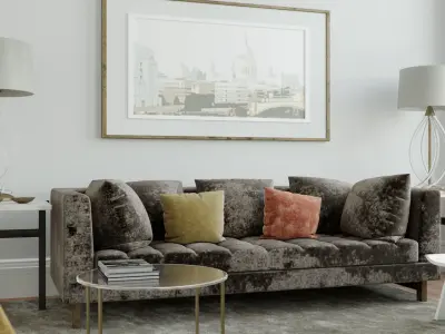 Corona - C4D Scene files - Living Room Interior 3D model
