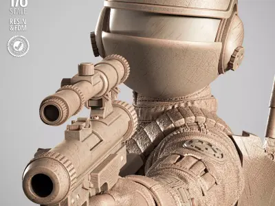 STAR WARS Jyn Erso Sculpture 3D print model