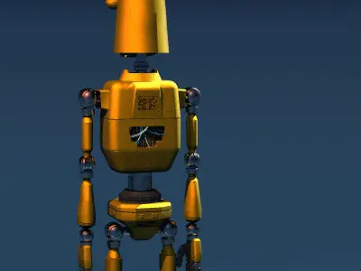 Comic robot 3D model