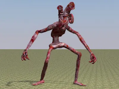 Pipe Head Character Low-poly 3D model