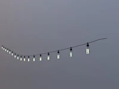 Edison Patio Lights Rope 3D model