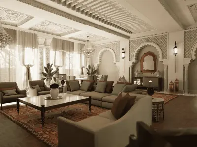 Morrocan style living room  3D model