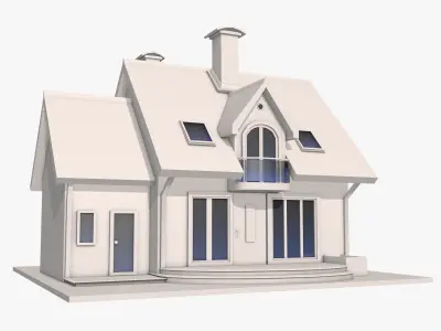 House 3d model Low-poly 3D model