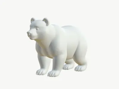  Realistic 3D Bear Model Game Ready 