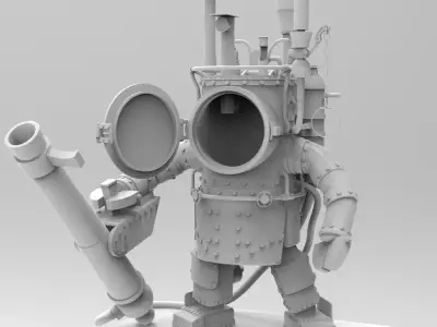 Steampunk Robot 3D model