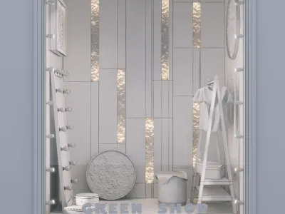 Green Shop Window 3D model