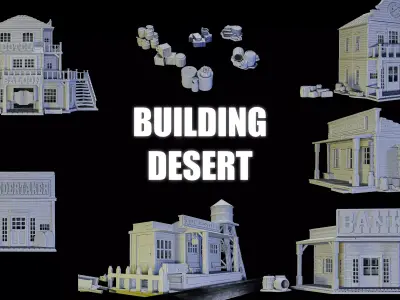 Desert Building 3D Model Pack