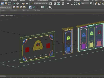 door and wall 3D model