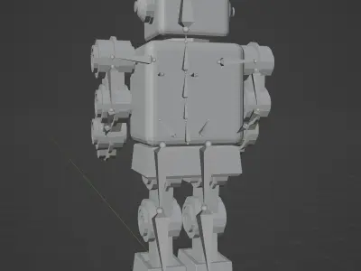 Vintage tin robot RTR-1019 model Low-poly 3D model
