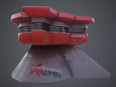 Sci-Fi Building 02 Low-poly 3D model