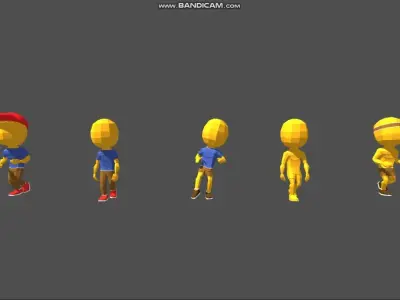 POLYGRUNT - Low Poly Complete Runner Game Pack Low-poly 3D model