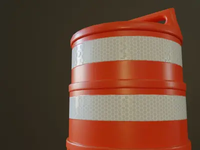 Cone Barril Low-poly 3D model