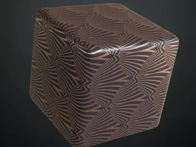 Two Wallpaper ArtDeco PBR Seamless Texture