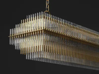 Emile Linear Chandelier Restoration Hardware 3D model