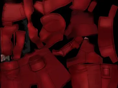 Deadpool 3D Model in Blender 3D model