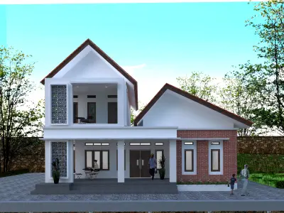 3d home exterior 3D model purchase