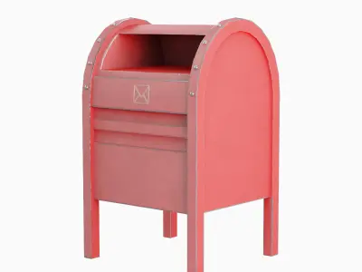Old Dirty MailBox 01 Low-poly 3D model